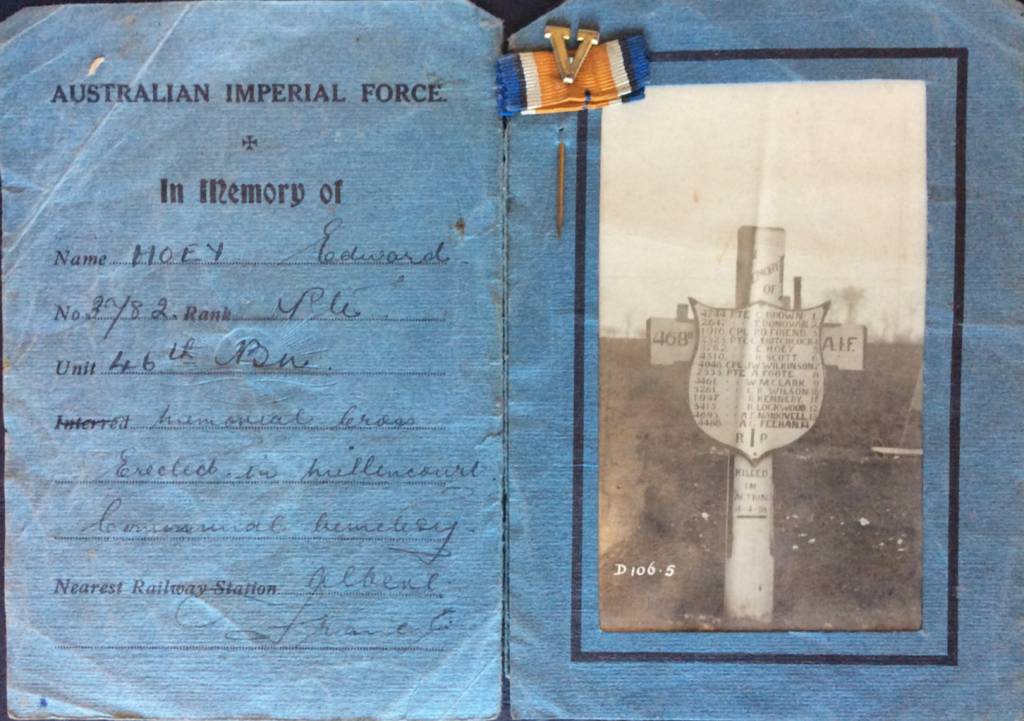 Sons of Williamstown_Edward Hoey Battlefield Grave